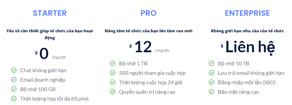 Chi phí triển khai phần mềm Lark