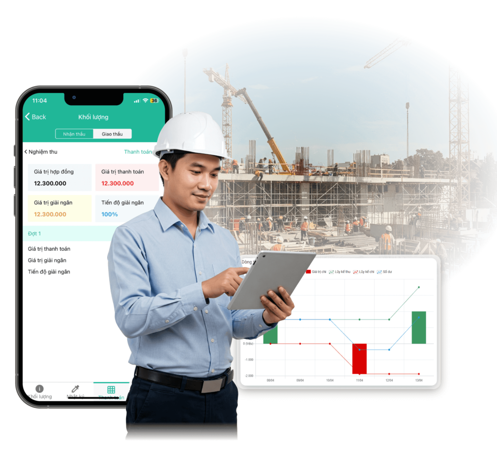 Phần mềm FastCons đáp ứng nhu cầu quản lý của cả nhà thầu chính và nhà thầu phụ