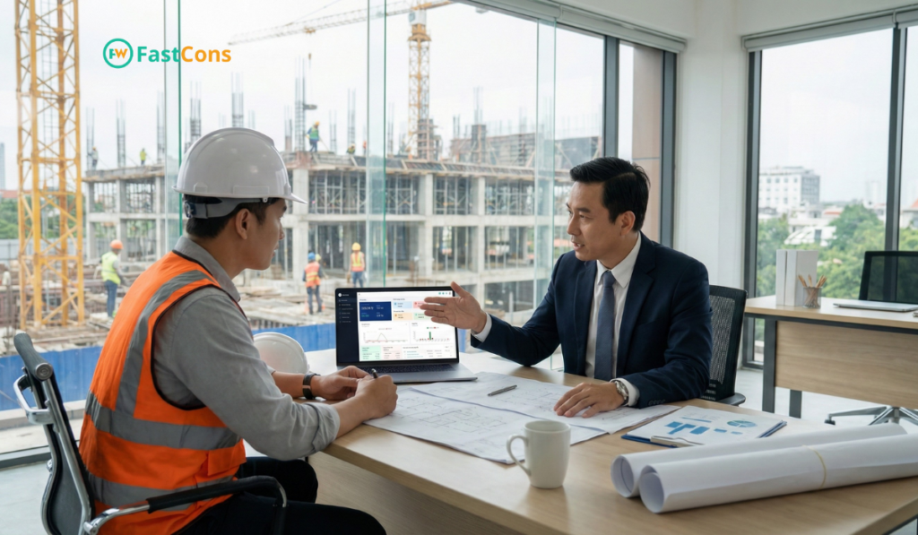 Số hóa dự án đầu tư xây dựng trên phần mềm FastCons