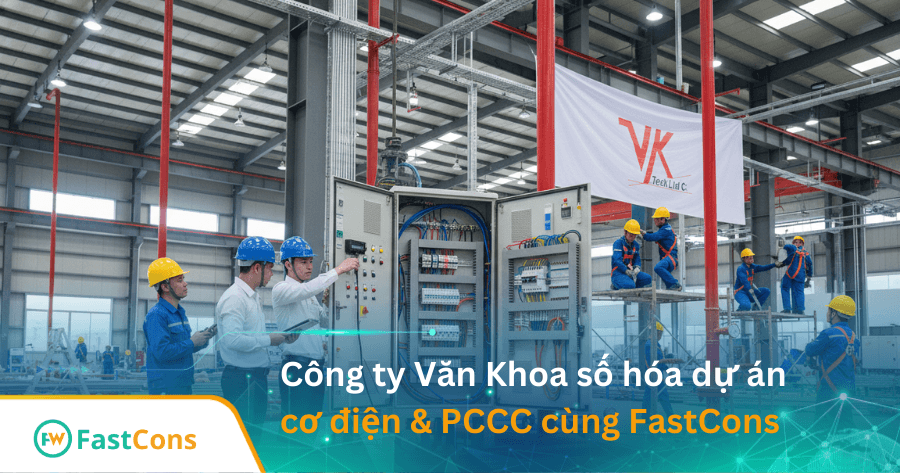 Công ty Văn Khoa số hóa quản lý dự án cơ điện & PCCC cùng FastCons