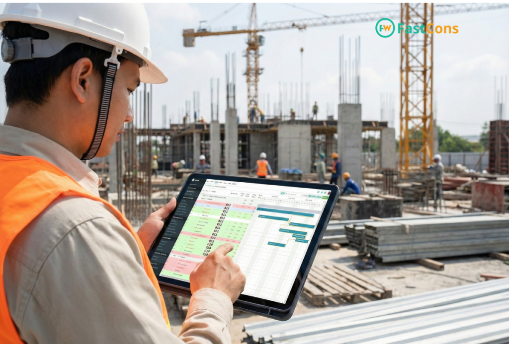 sử dụng phần mềm FastCons quản lý dự án xây dựng