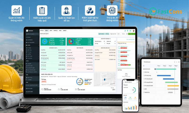 quản lý thị trường xây dựng bằng phần mềm FastCons
