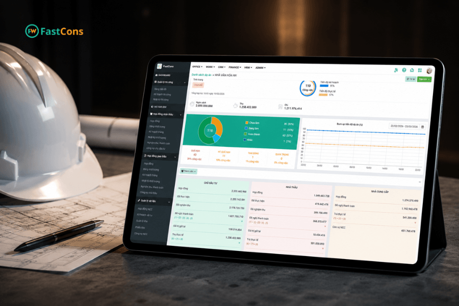 Demo số hóa quản lý công trường xây dựng trên phần mềm FastCons